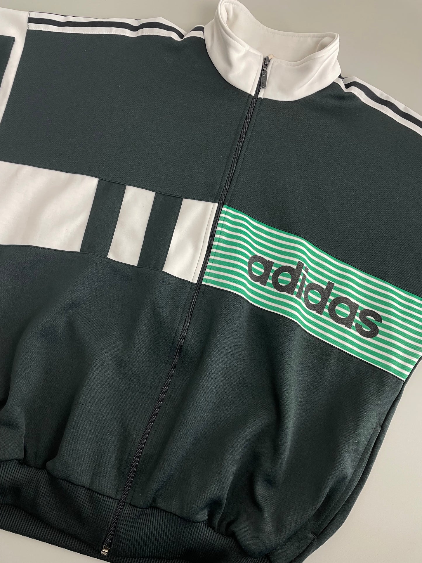 90s Adidas Trackjacket Black White M