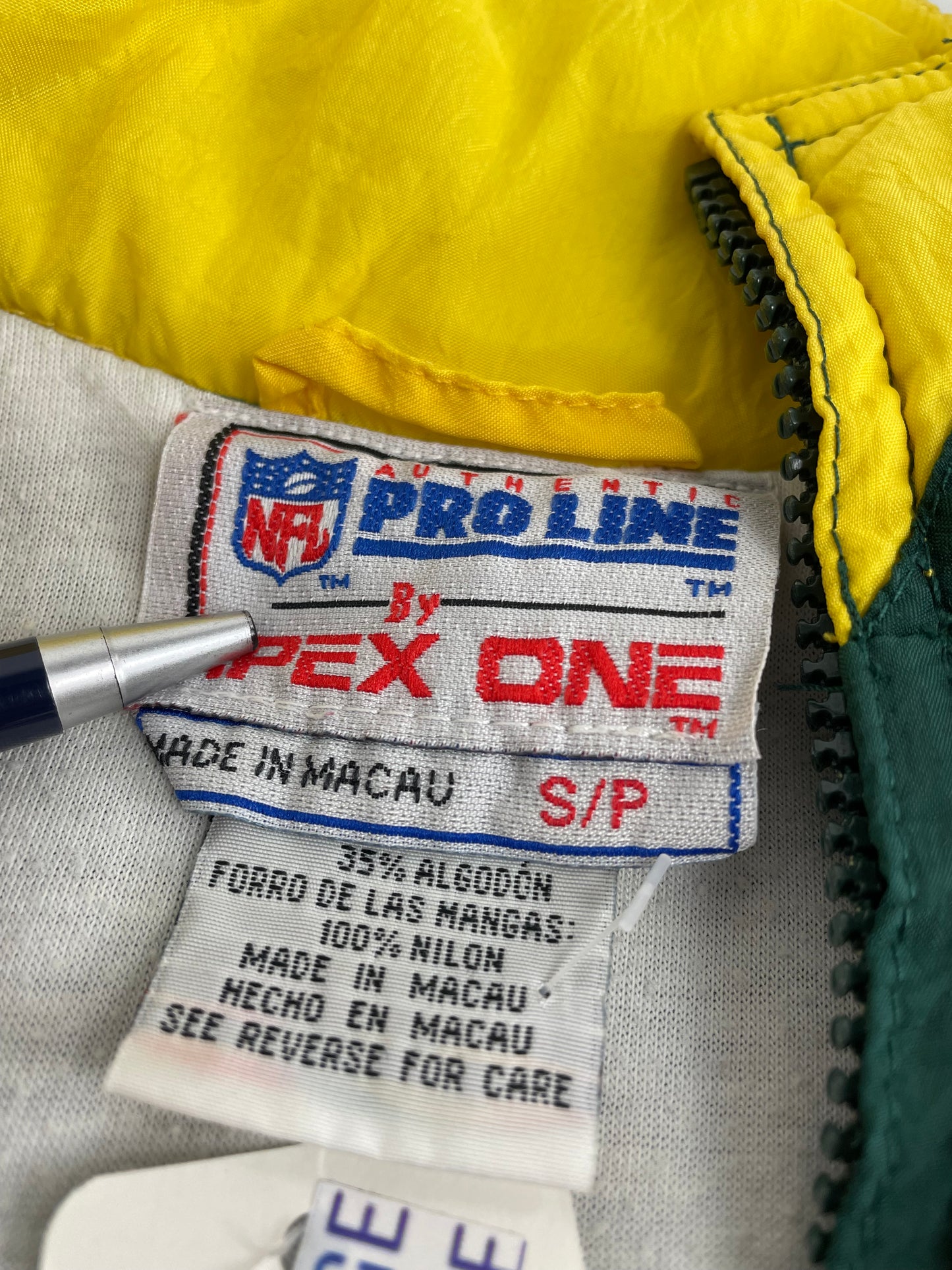 90s Apex One Green Bay Packers NFL Jacket Green Yellow S/M