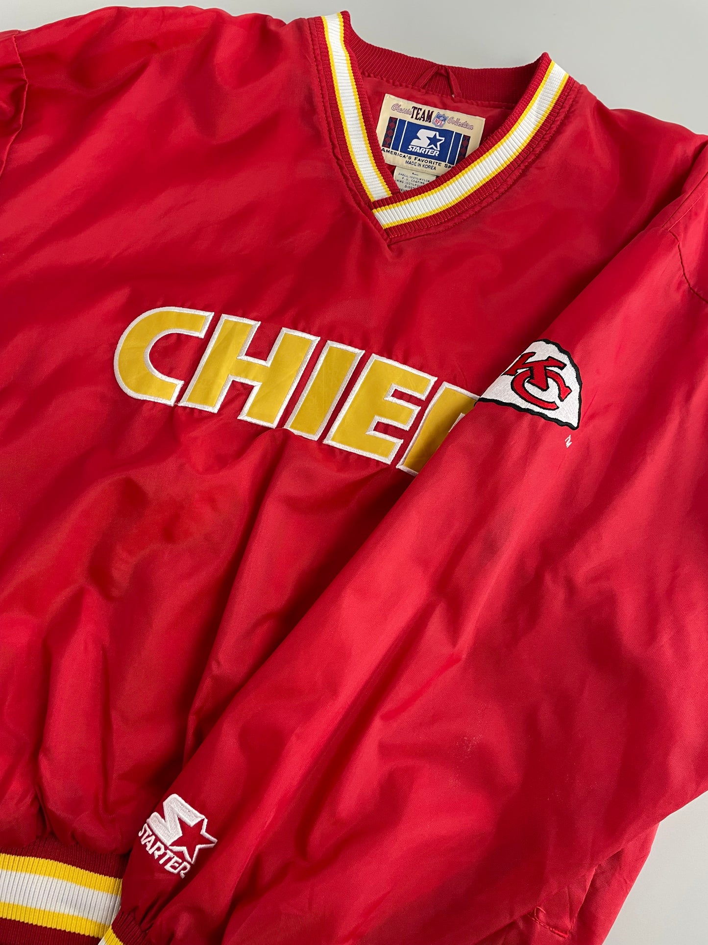 90s Starter Kansas City Chiefs NFL Pullover Red  L