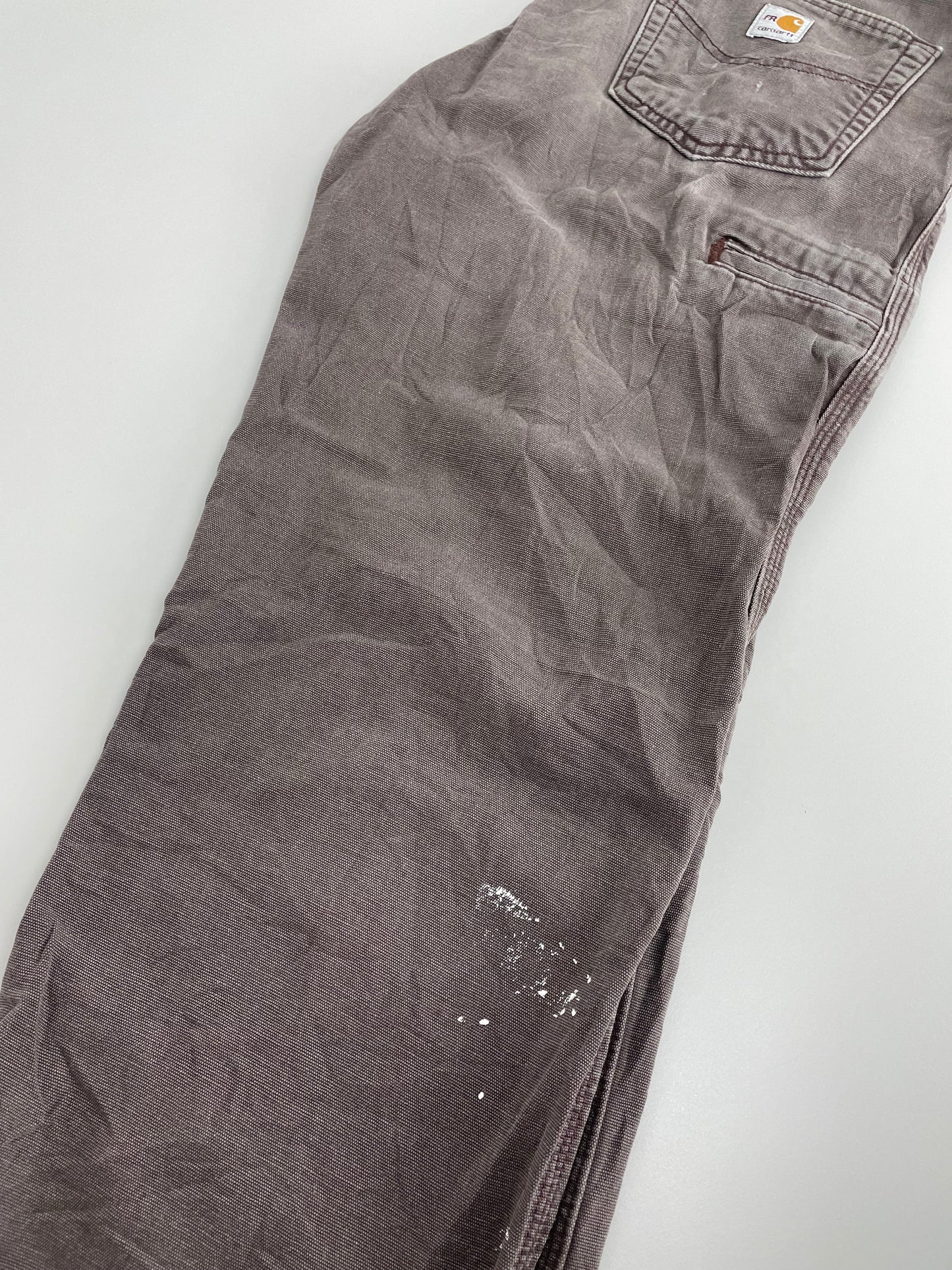 00s Carhartt FR Distressed Workwear Pant Brown  34 x 32