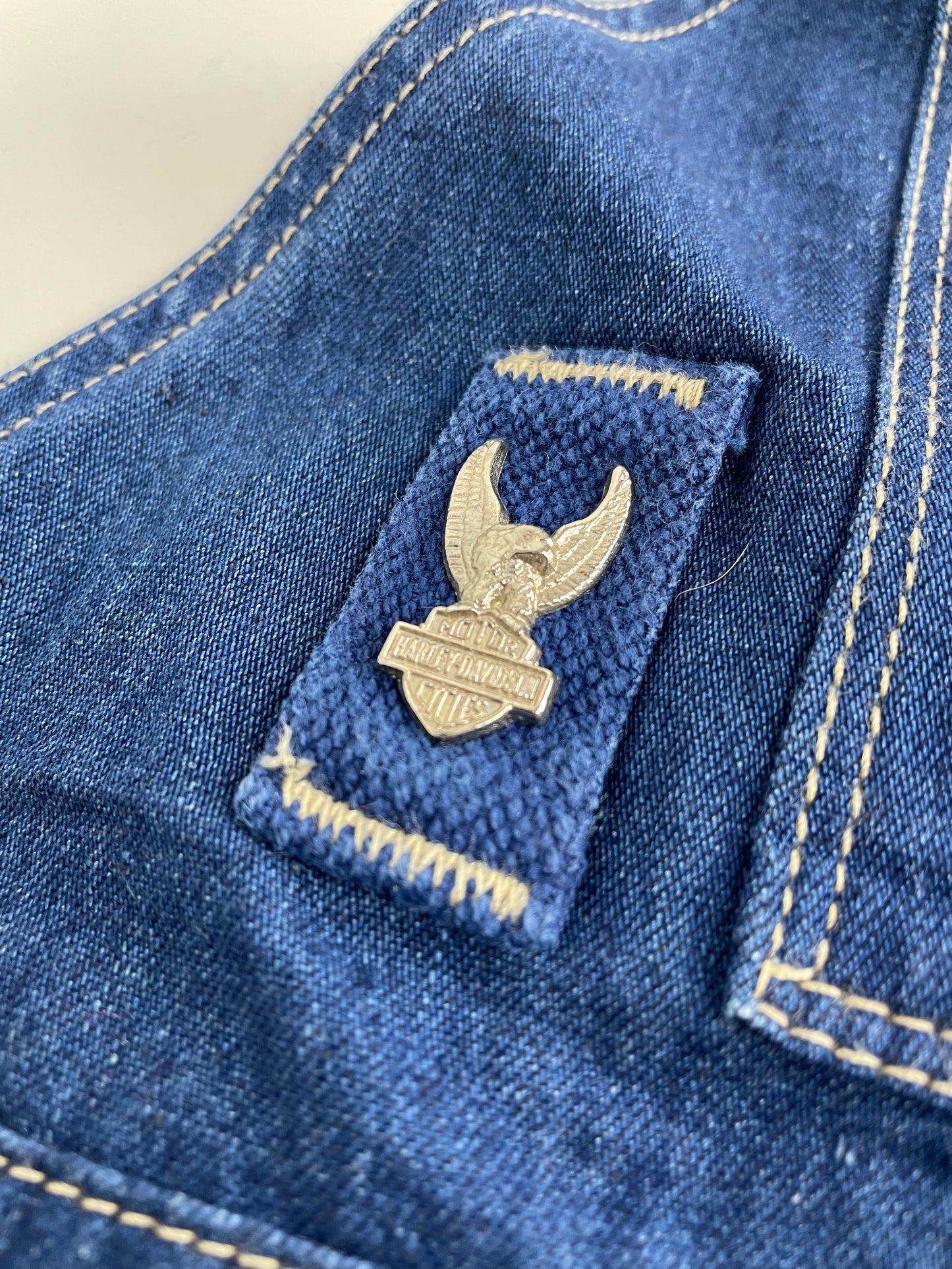 90s Harley Davidson Dungaree Blue  L