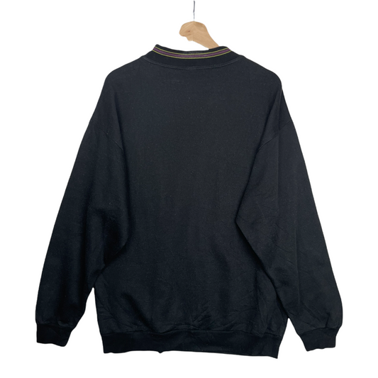 80s Unbranded Sweatshirt Navy L