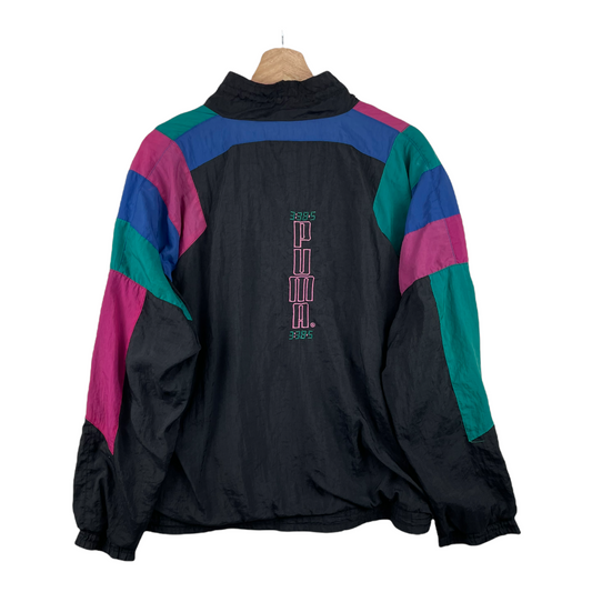 90s Puma Trackjacket Black Pink M