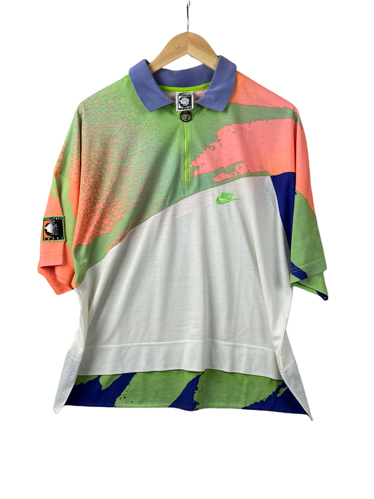 90s Nike Challenge Court Polo White Green