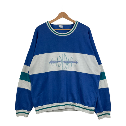 90s Adidas Sweatshirt Blue XL