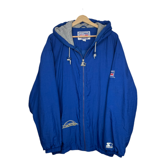 90s Starter St. Louis Rams NFL Jacket Blue L