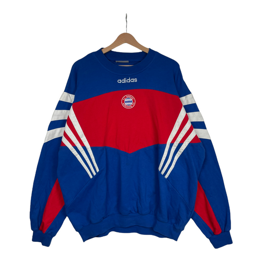 90s Adidas FC Bayern München Bundesliga Sweatshirt Blue red XL