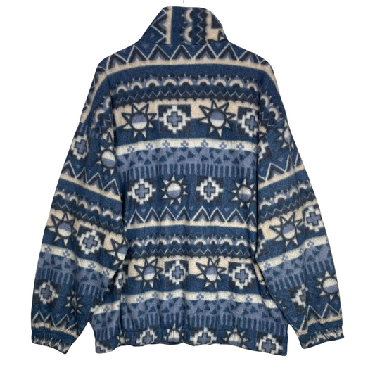 90s Le Frog Crazy Fleece Blue  L