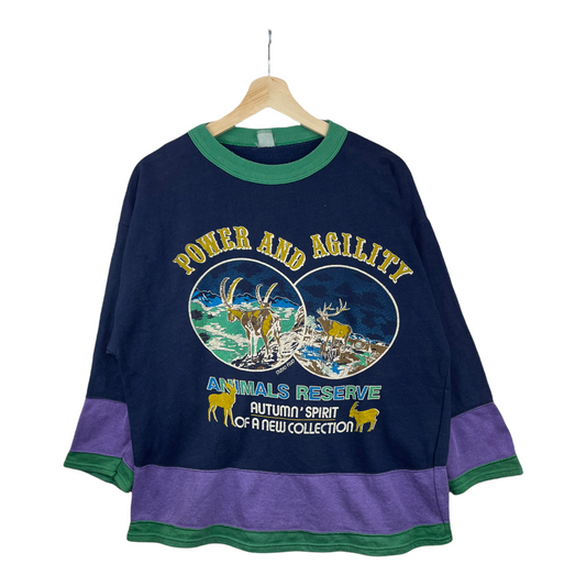 80s Studio Fluo Sweatshirt Blue Purple M