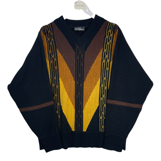 90s Carlo Colucci Knit Black Yellow L