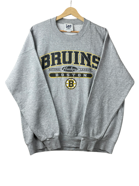 90s Boston Bruins NHL Lee Sport Sweatshirt Grey XL