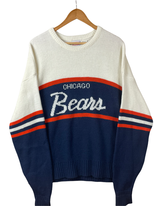 90s Cliff Engle Knit White Navy