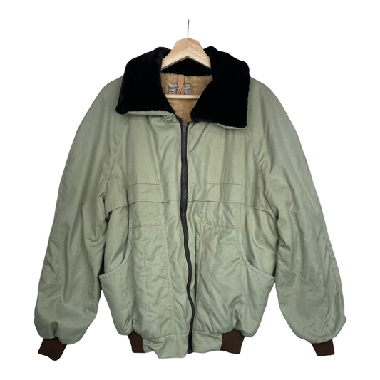 90s Unbranded Jacket Light Green Beige L