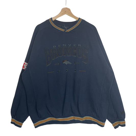 90s Lee Sport Denver Broncos NFL Sweatshirt Navy XL/XXL