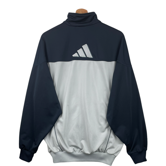 90s Adidas Trackjacket Grey Navy M