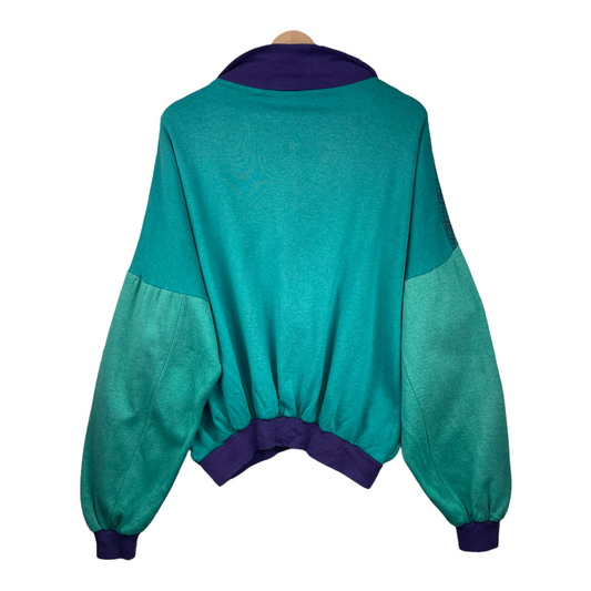 90s Unbranded Sweatshirt Green  M
