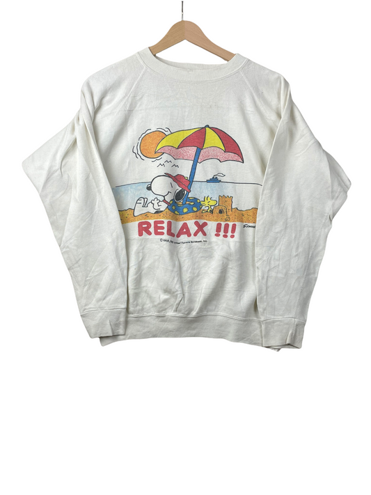 80s Peanuts Sweatshirt White Size S