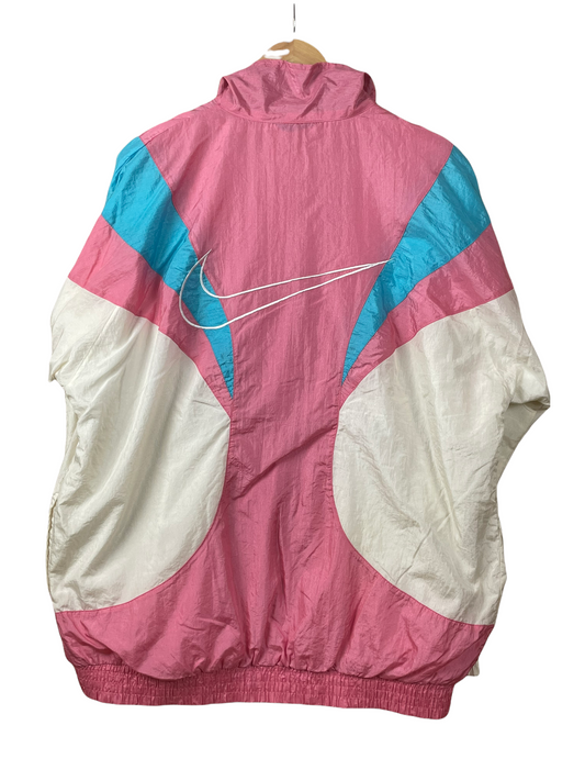 90s Nike Jacket White Pink L