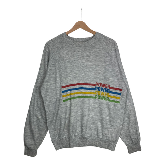 80s Unbranded Sweatshirt Grey M
