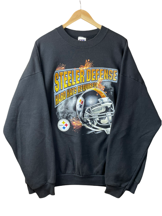 90s Pitttsburgh Steelers NFL CSA Sweatshirt Black XL