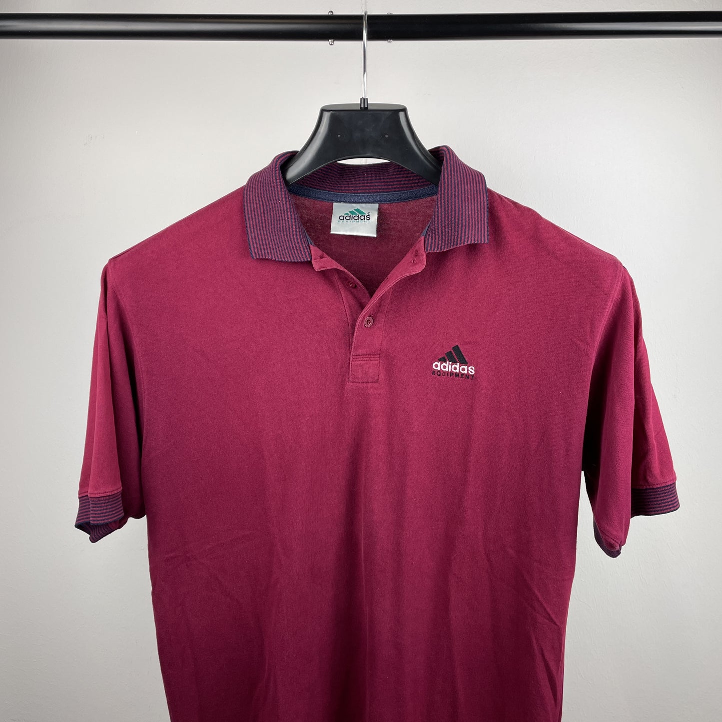 90s Adidas Equipment Polo Burgundy M/L