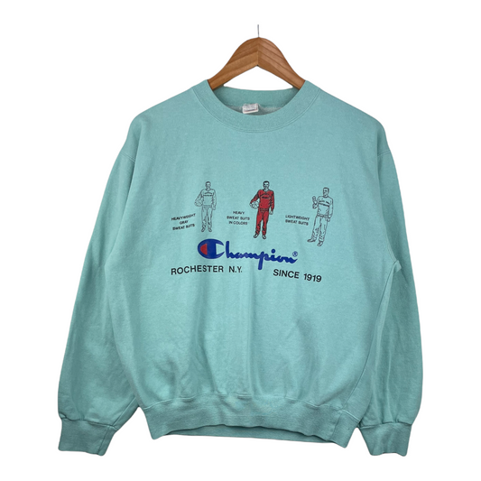 80s Champion Sweatshirt Turqoise M