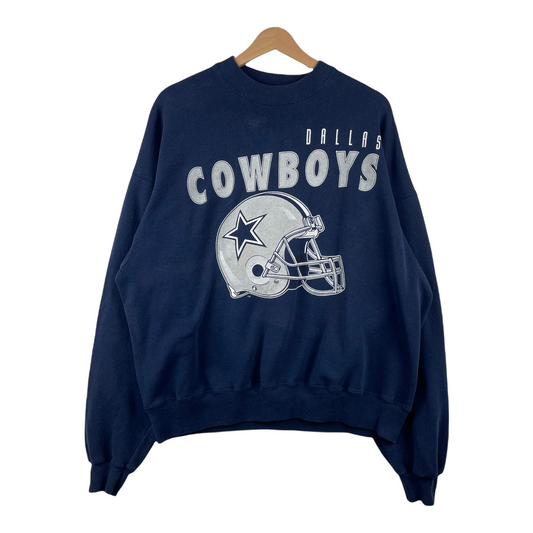 90s Hanes Dallas Cowboys NFL Sweatshirt Navy L/XL