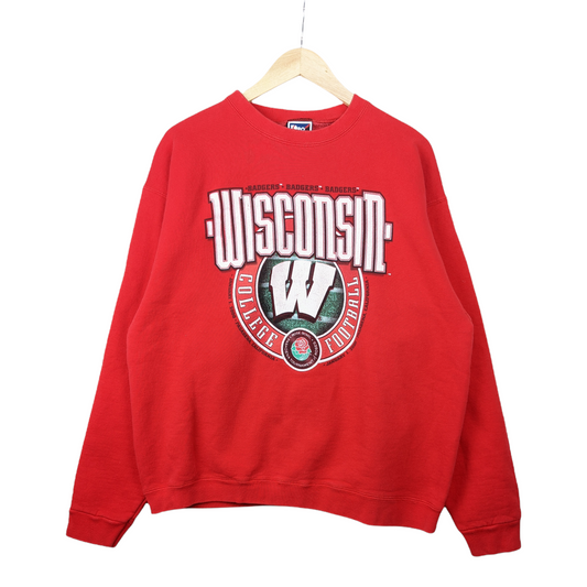 90s Wisconsin Badgers Pro Player Sweatshirt Red  XL/L