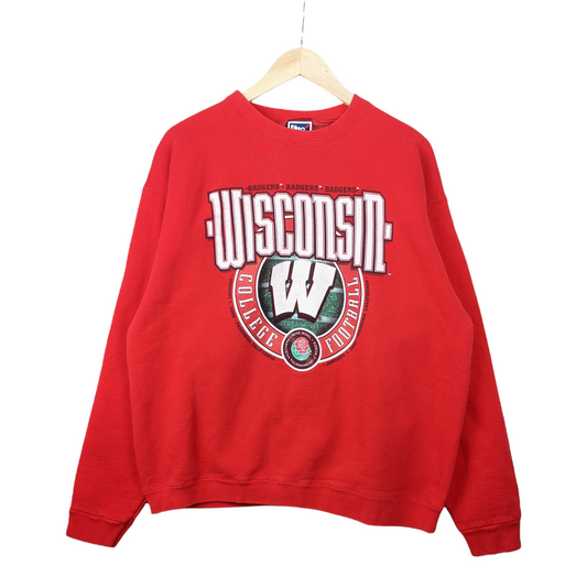 90s Wisconsin Badgers Pro Player Sweatshirt Red XL/L