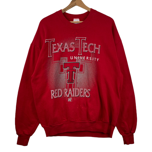 90s Jerzees Texas Tech NCAA Sweatshirt Red  L