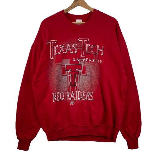 90s Jerzees Texas Tech NCAA Sweatshirt Red L