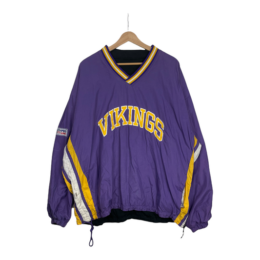 90s Starter Minessota Vikings NFL Pullover Purple Black XL
