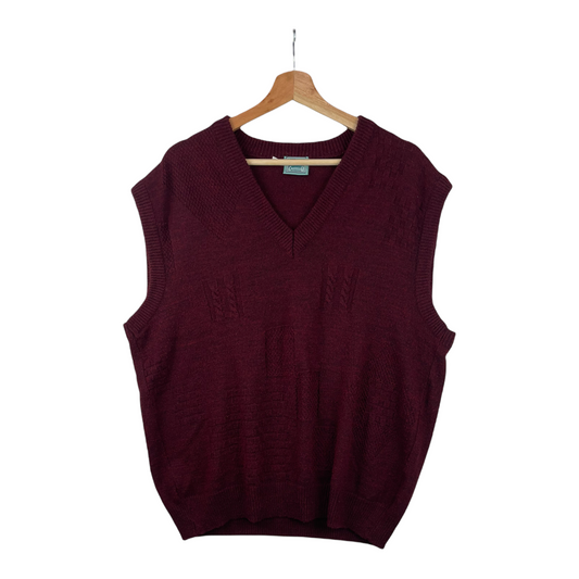 90s Castello Sweater Vest Red  L/XL