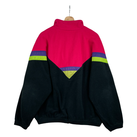 90s Brugi Crazy Fleece Black Pink XL/L