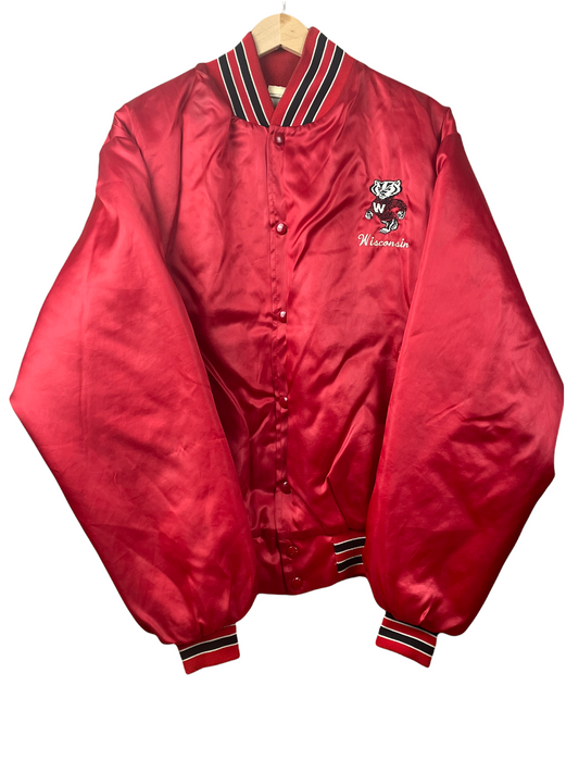 80s Mr. Fox Wisonsin Badgers NCAA Jacket Red
