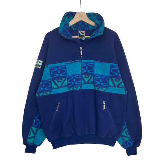 90s Salewa Fleece Blue Green L