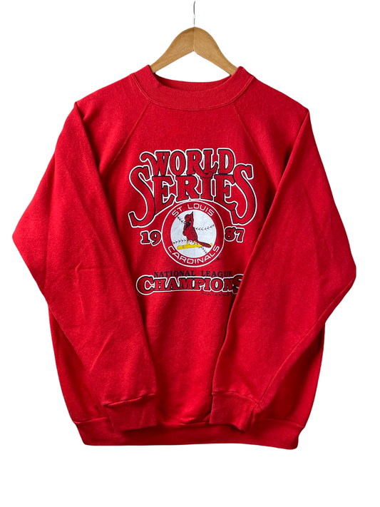 80s St. Louis Cardinals MLB Trench Sweatshirt Red