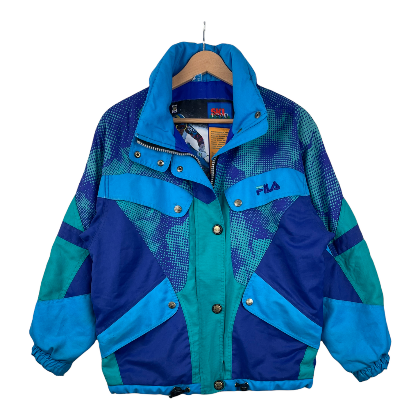 90s Fila Jacket Blue Green S