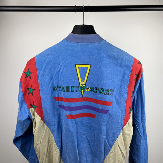 80s Adidas Jacket jeans blue red S/M