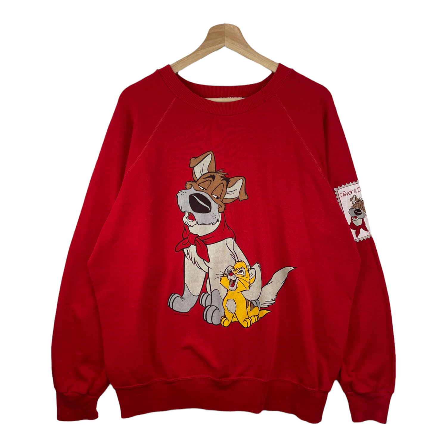 80s Basset Walker Oliver & Dodger Sweatshirt Red XL – PopeVintage