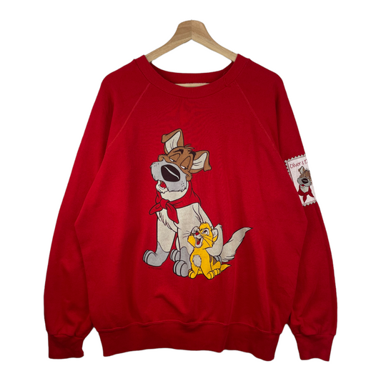 80s Basset Walker Oliver & Dodger Sweatshirt Red XL