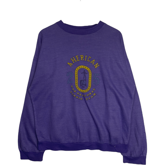 80s Unbranded Sweatshirt Purple XL/L