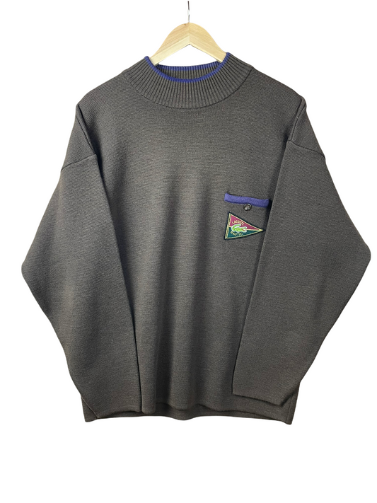 90s Lacoste Nautic Knit Brown M