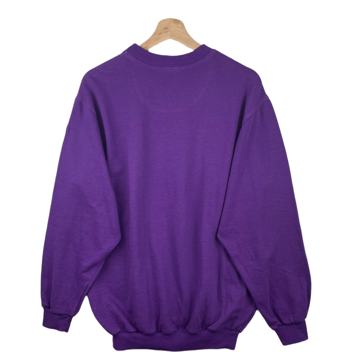 90s Puma Baseball Sweatshirt Purple  M