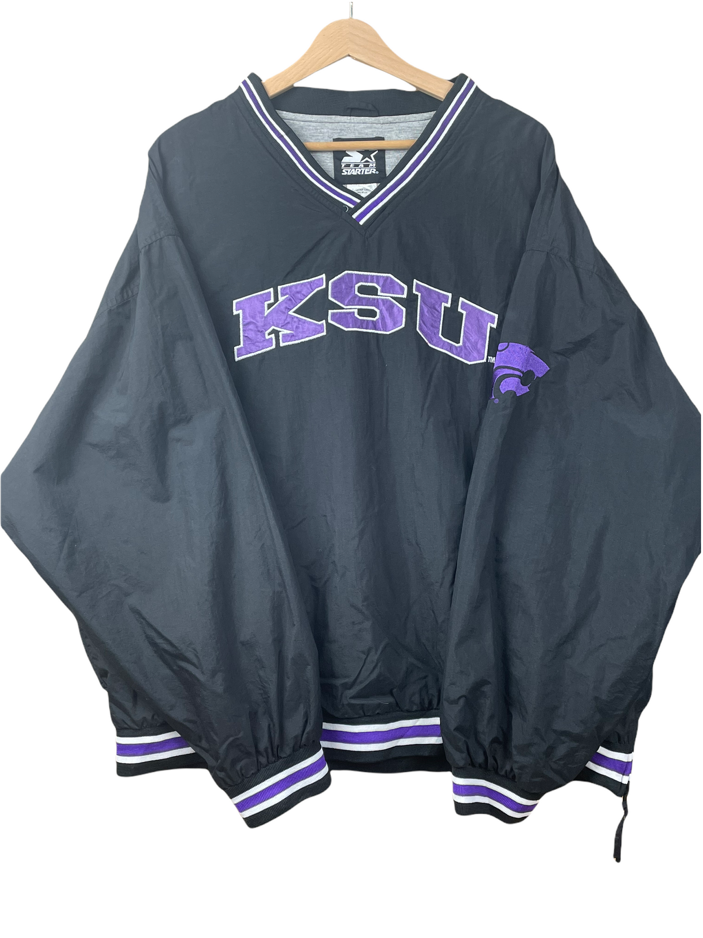 90s Starter Kansas State NCAA Pullover Black