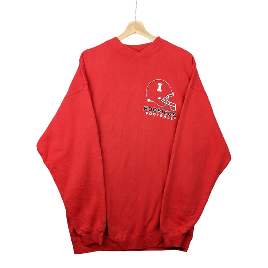 90s Indiana Hoosiers Football Sweatshirt Red L