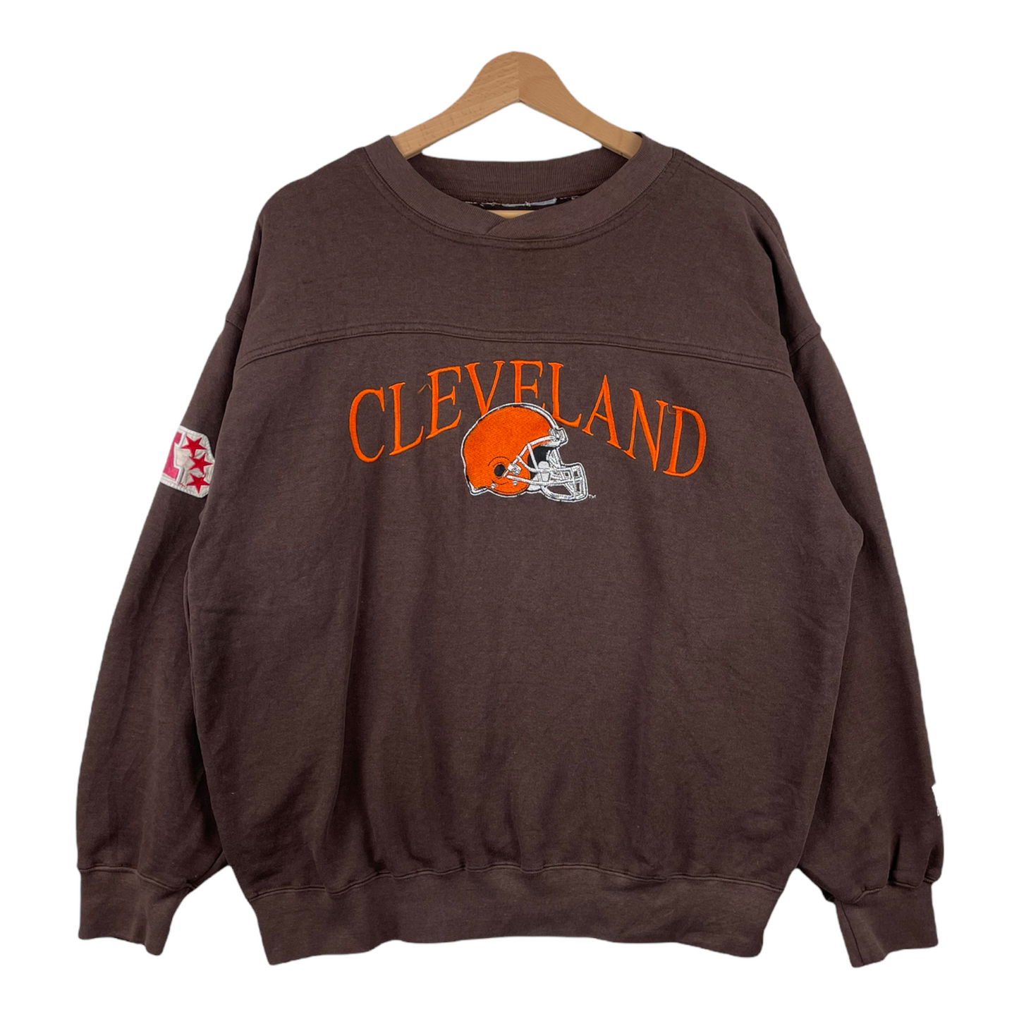 90s Lee Sport Cleveland Browns NFL Sweatshirt Brown  L