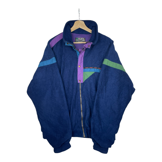 90s EIDER Fleece Navy Purple L