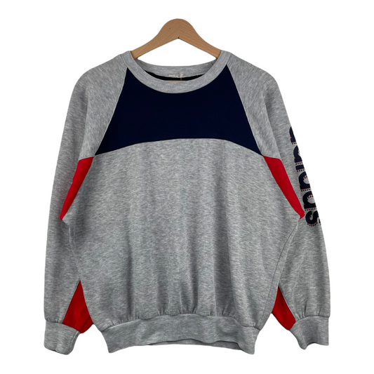 90s Adidas Sweatshirt Grey Red M