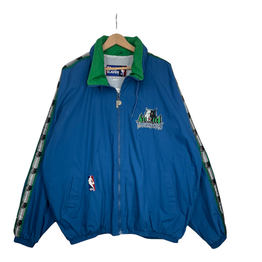 90s Pro Player Minessota Timberwolves NBA Jacket Blue Green XXL